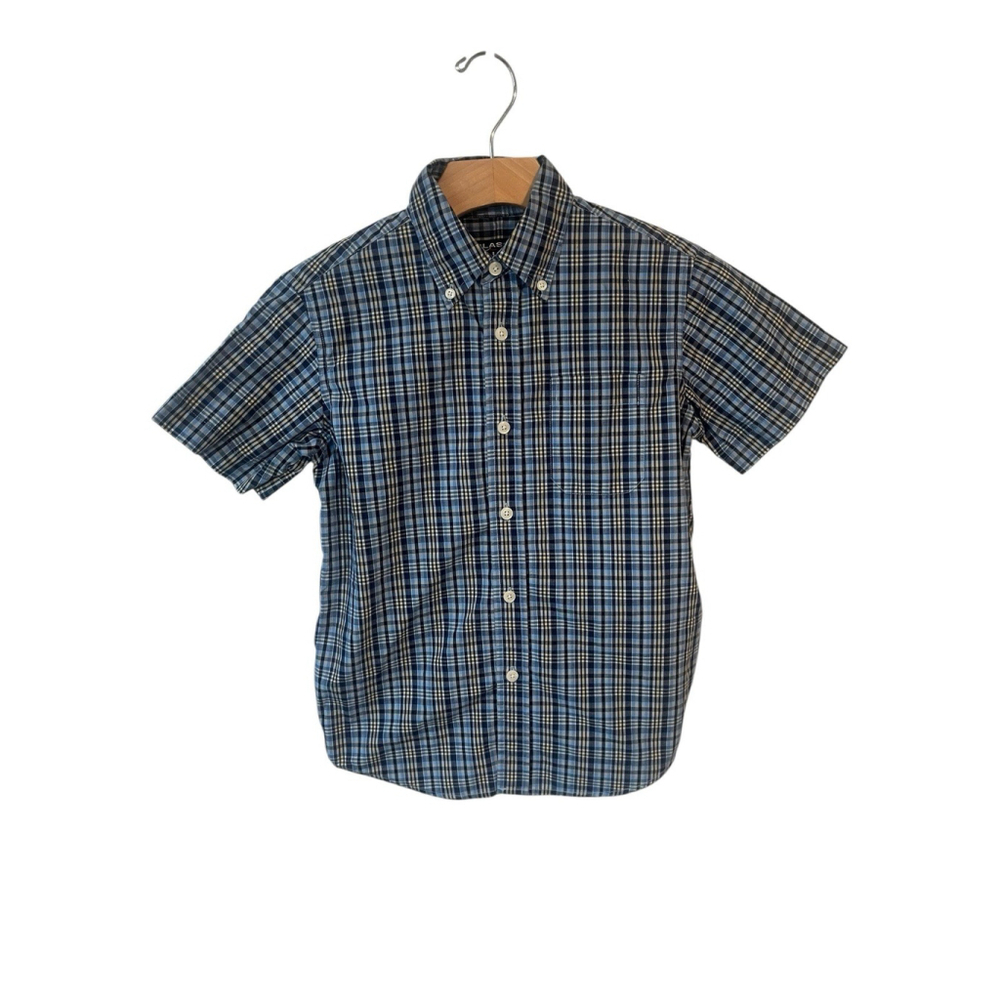 Class Club Boys Size 7 Plaid Button Up Shirt
